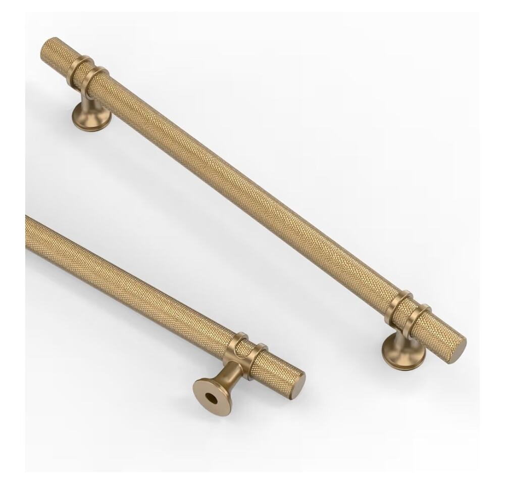 Asidrama 10 Pack 7.5" Champagne Bronze Cabinet Pulls Knurled Handles